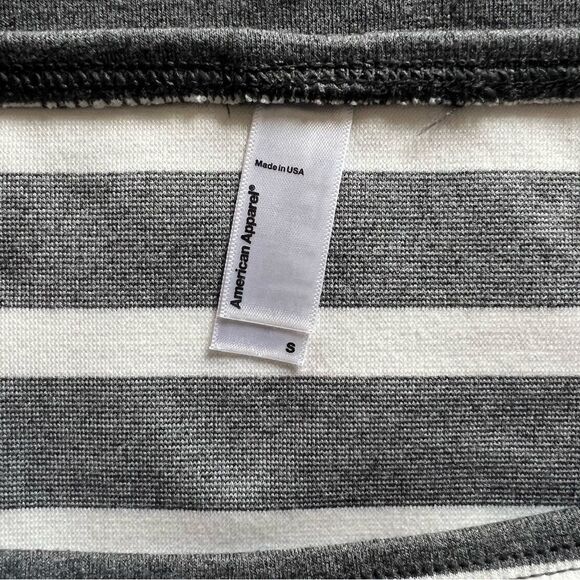 American Apparel Grey & White Striped Bodycon Mini Skirt - Picture 4 of 5
